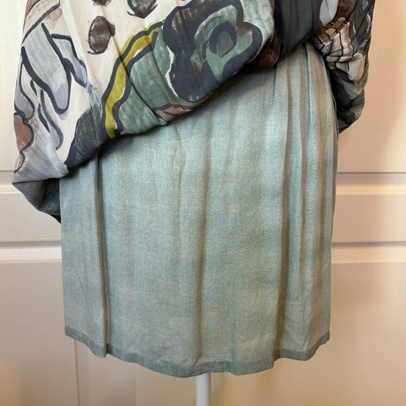 Platinum by Dorothy Schoelen Vintage Art-To-Wear Landscape Pleated Maxi Skirt - Picture 9 of 12